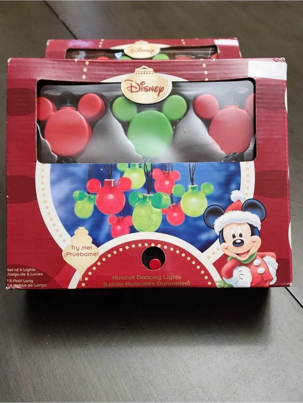 New 2 Boxes VTG Gemmy Disney Mickey Mouse X-Mas Blinking String Lights - Rare